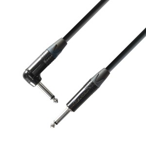 Adam Hall Cables K5 IRP 0300 - Kabel instrumentalny Neutrik jack mono 6,3 mm – jack mono 6,3 mm wtyczka kątowa, 3 m