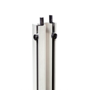 Adam Hall 19" Parts 6168 - Szyna rack, aluminium, podwójna, przesuwna, z gumową wstawką